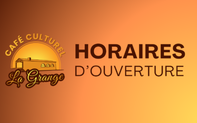 Le Café culturel reste en horaires d’été jusqu’au 24 octobre inclus !